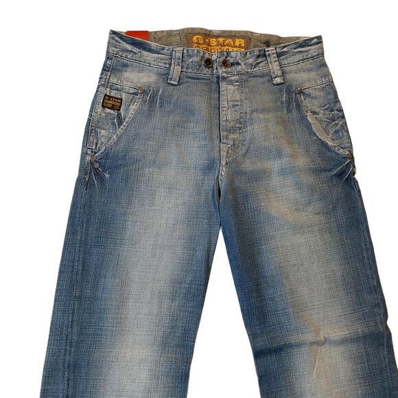 G-Star Raw RADAR SLACKS New Envil Denim Trash Wash Wide Leg Jeans Sz 31 x 34 NWT - Picture 4 of 11